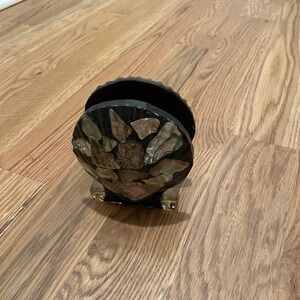 New Designs Inc Handmade Resin Mother of Pearl Napkin Letter Holder MCM